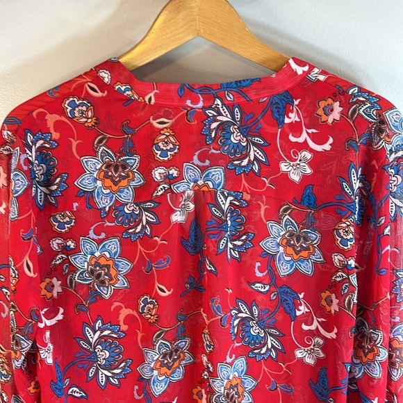 Kut From The Cloth Jasmine Chiffon Blouse Size Extra Large - Picture 7 of 10